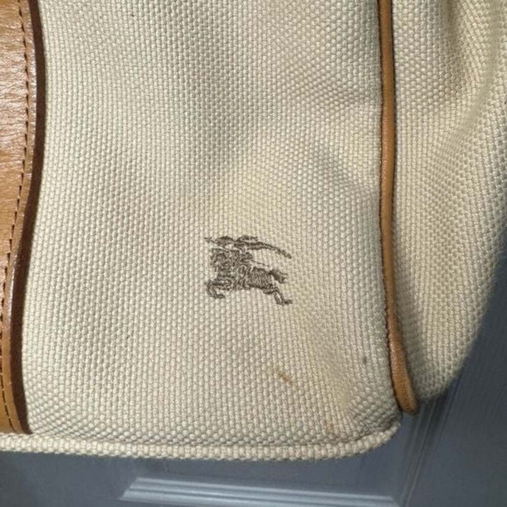 Burberry Authenticated Blue Label Canvas Tote Bag - Picture 3 of 16